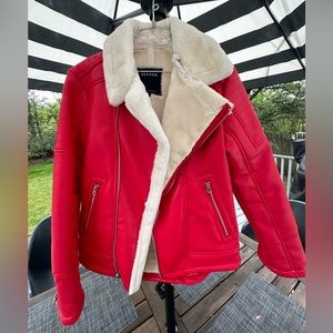 Reason Moto Sherpa faux leather Jacket - Never worn